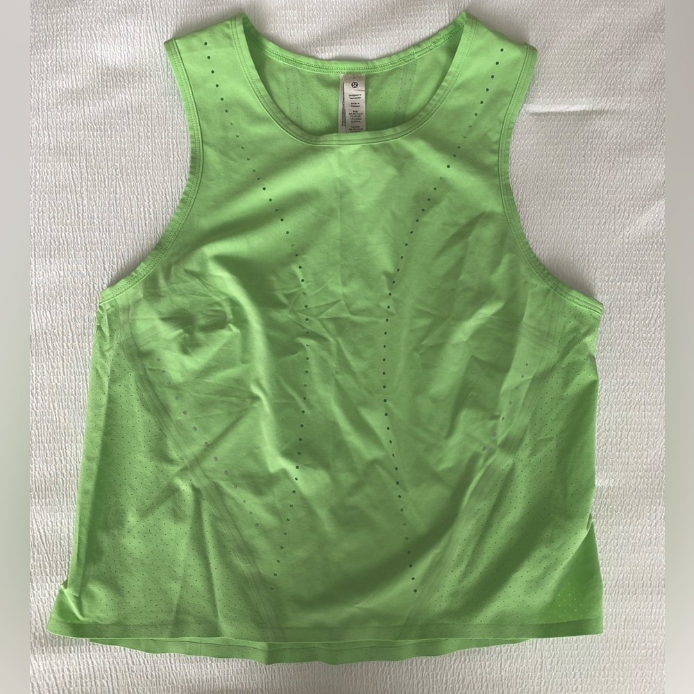 Electric green Lululemon tank